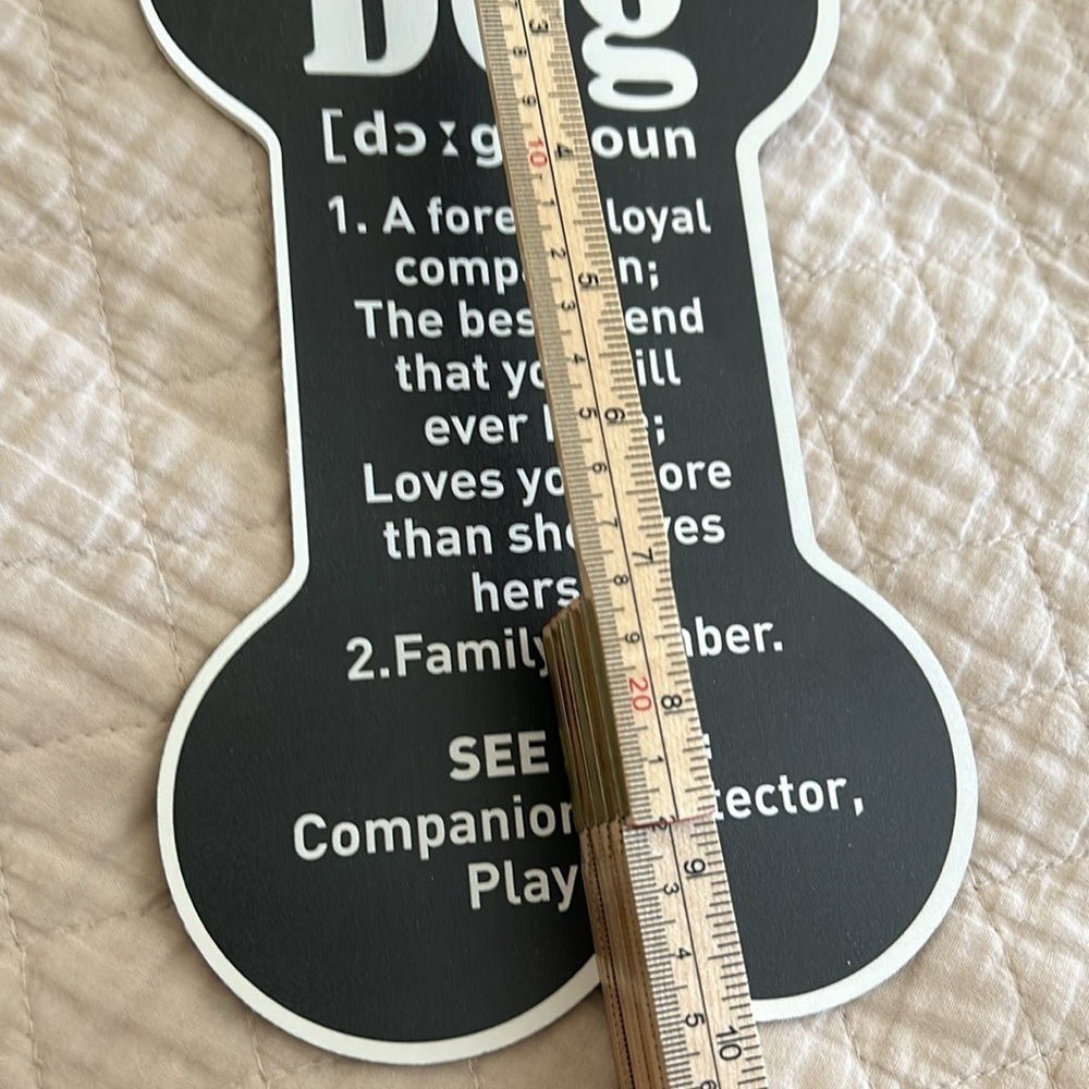 Bone Shaped Hanging Wood Sign.  DOG A Forever Loyal Companion / BRAND NEW - Picture 7 of 8